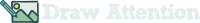Small horizontal white Draw Attention logo